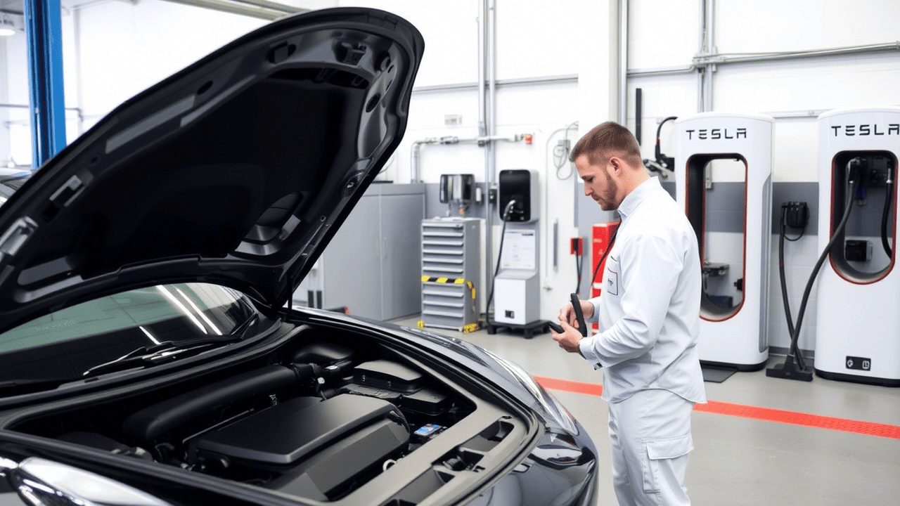 reparacion coche tesla